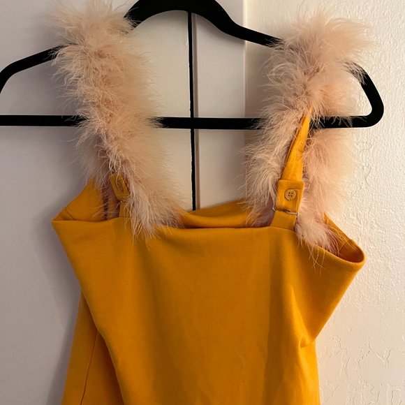 Sleeper Pajama Yellow Feather Top Sold out Sz M - Picture 2 of 3